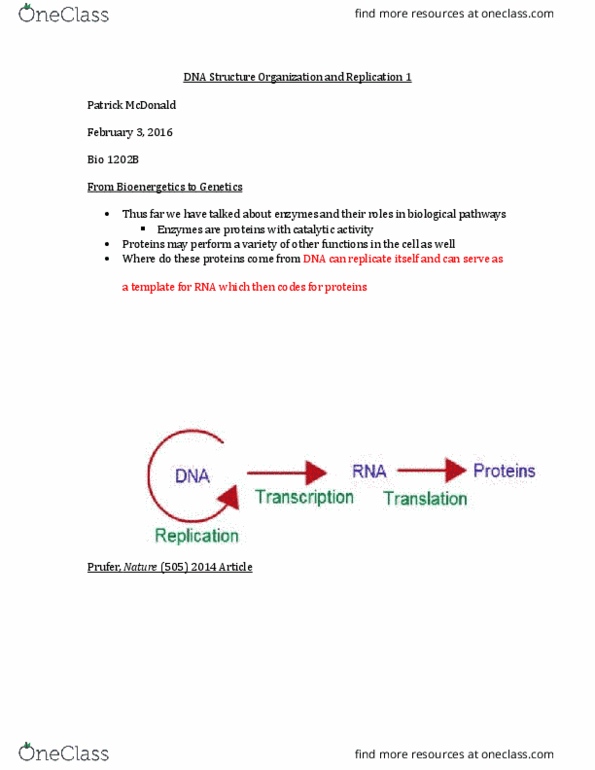 Biology 1202B Lecture Notes - Lecture 1: Moa, Dna Extraction, Semiconservative Replication thumbnail