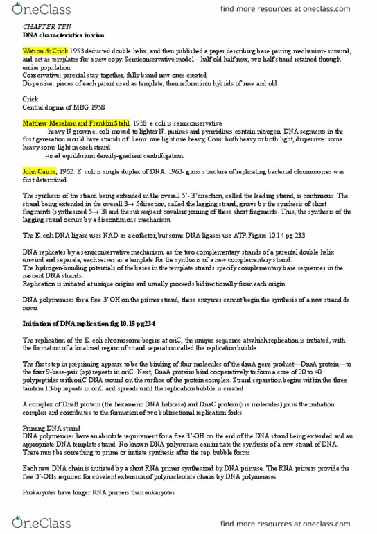 MBG 2040 Chapter Notes - Chapter 1-14: Camp Receptor Protein, Streptomycin, Sister Chromatids thumbnail