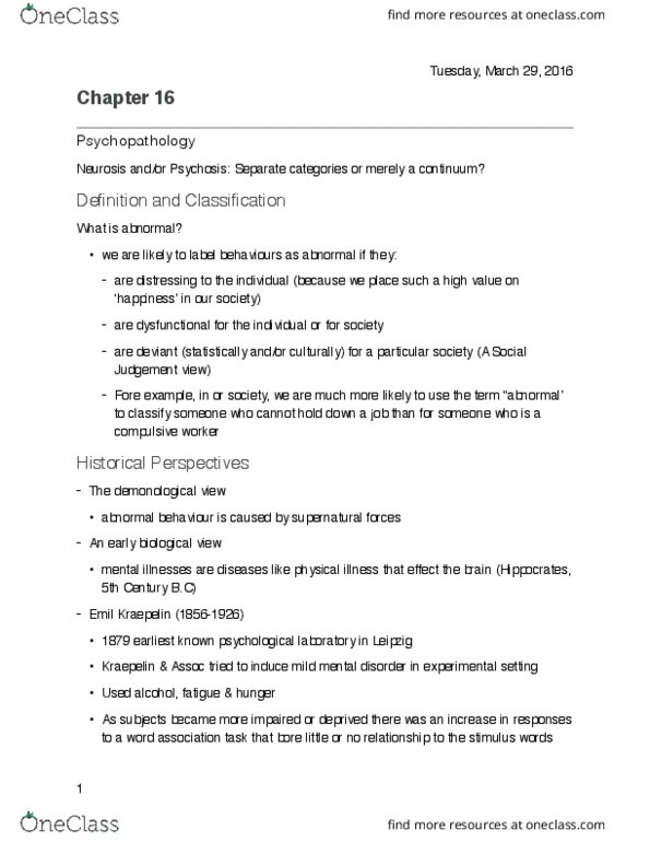 Psychology 1000 Chapter Notes - Chapter 16: Cirrhosis, Physical Dependence, Orthodox Judaism thumbnail