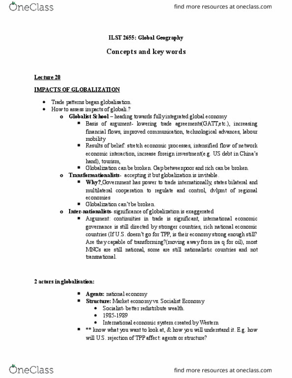 ILST 2655 Lecture Notes - Lecture 1: Resource Depletion, Neocolonialism, High Tech thumbnail