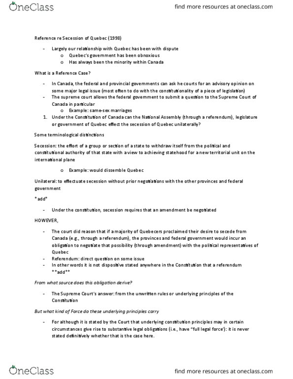 PHILOS 1B03 Lecture Notes - Lecture 6: Parliamentary Sovereignty thumbnail