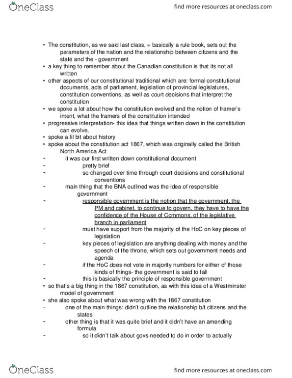 POL214Y5 Lecture Notes - Lecture 2: Social Union Framework Agreement, Canadian Identity, Derangement thumbnail