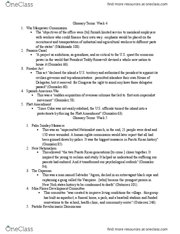 CHC/LAT 61 Lecture Notes - Lecture 4: The Capeman, War Manpower Commission, Operation Flax thumbnail