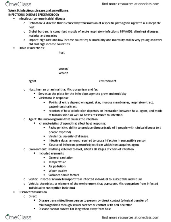 ANTC67H3 Lecture Notes - Lecture 9: Post-Exposure Prophylaxis, Public Health, Herd Immunity thumbnail