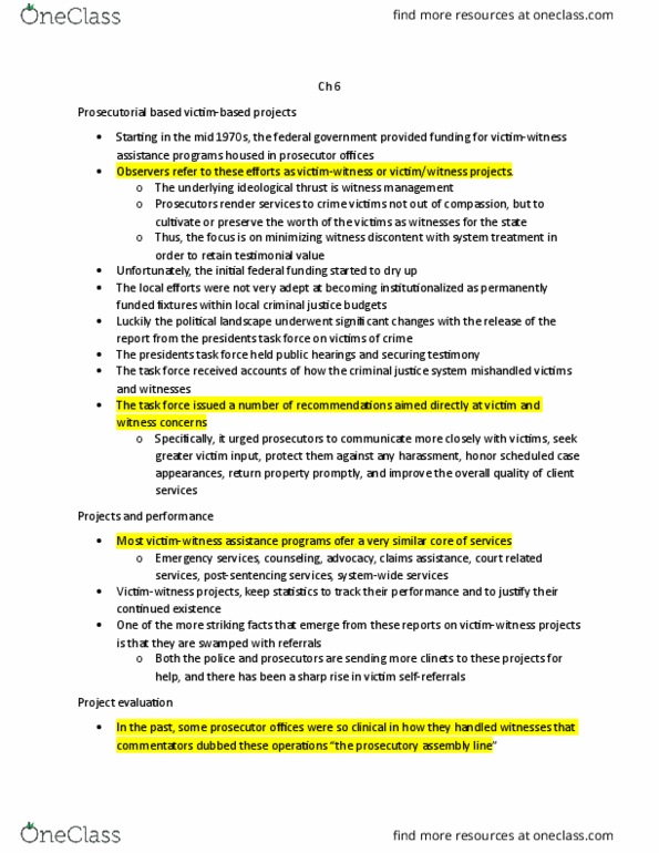 CCJ-3666 Chapter Notes - Chapter 6: Formal System, Victims Family, Compassion Fatigue thumbnail