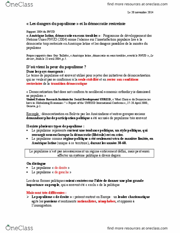 POL 2504 Lecture Notes - Lecture 12: United Nations Development Programme, Le Devoir, State Agency For National Security thumbnail