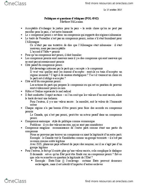 POL 4542 Lecture Notes - Lecture 10: Voir, Le Monde thumbnail