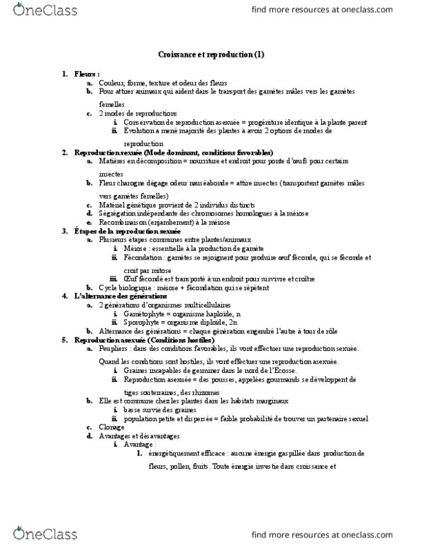 NATS 1540 Lecture Notes - Lecture 6: Enjambment, Sporophyte thumbnail