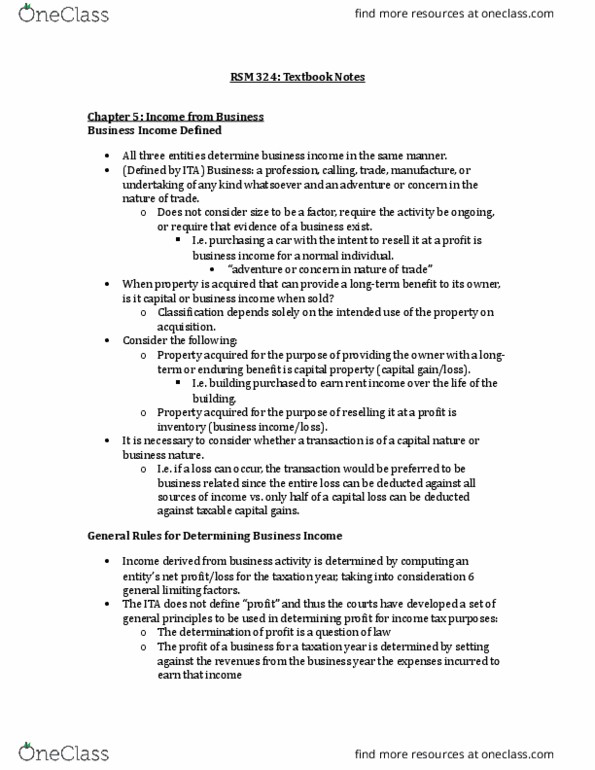 RSM324H1 Chapter Notes - Chapter 5: Revenue Recognition, Life Insurance, Income Statement thumbnail