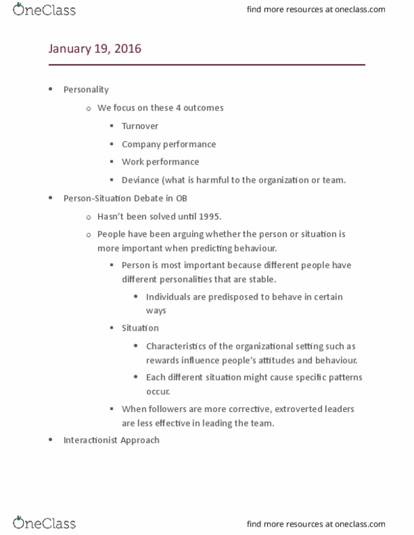 PSYCH 338 Lecture Notes - Lecture 5: Job Performance, Occupational Information Network, Social Skills thumbnail