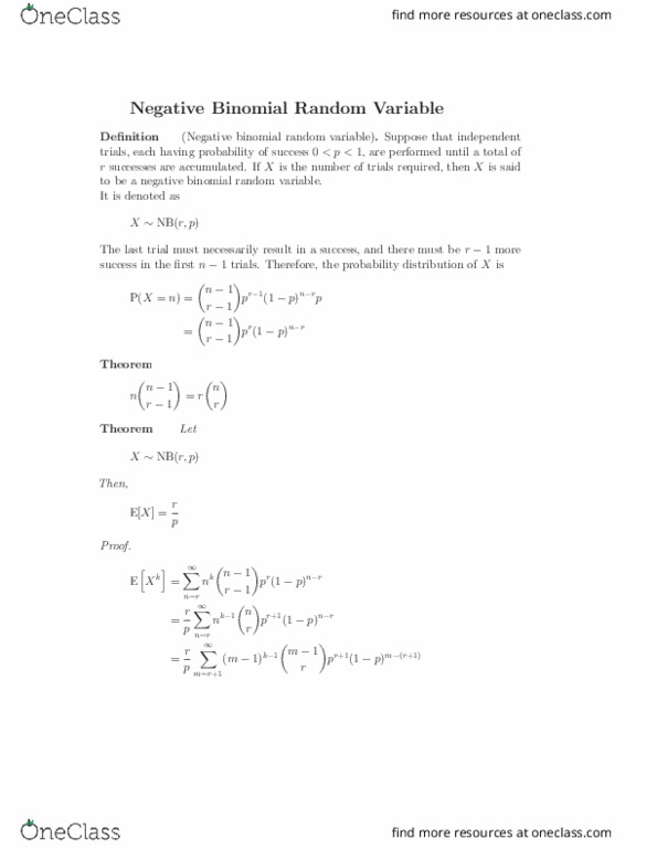 STAT 100A Lecture Notes - Lecture 15: Tachykinin Receptor 1, Random Variable thumbnail