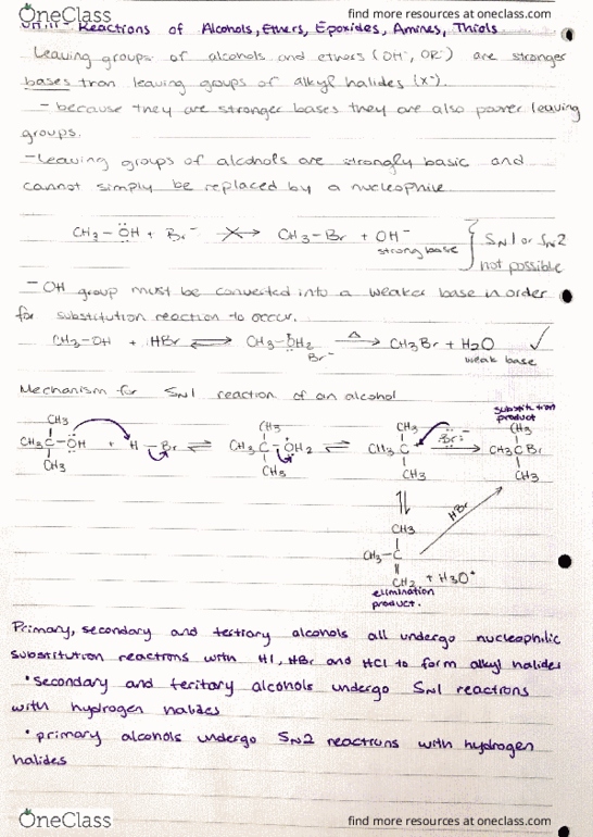 CHEM 2100 Chapter Notes - Chapter 11,13: Sn2 Reaction, Reactron, Alcon thumbnail