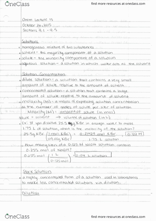 01:160:161 Lecture Notes - Lecture 15: Potassium Bromide, Sodium Hydroxide, Molar Concentration thumbnail