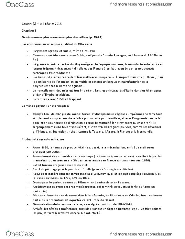 HIS 2741 Lecture Notes - Lecture 4: De Marne, Polyculture, Vivant thumbnail