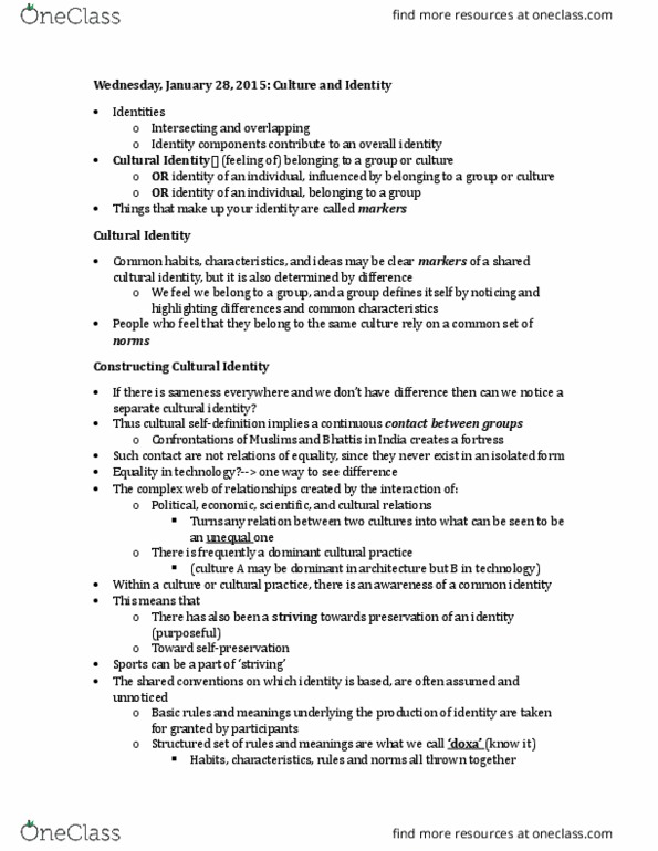 GEOG 210 Lecture Notes - Lecture 6: Nomadic Pastoralism, Cultural Practice, Doxa thumbnail