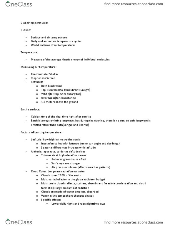 GEOB 102 Lecture Notes - Lecture 3: Sunrise Earth, Lapse Rate, Solar Irradiance thumbnail