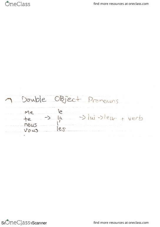FR102 Lecture 6: comparative and superlative, double object pronouns, reflexive verbs, and vocabulary thumbnail