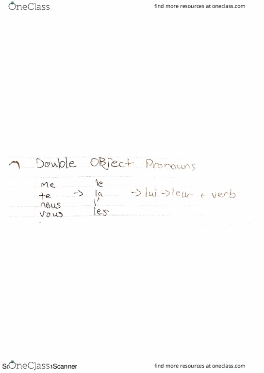 FR102 Lecture 7: comparative and superlative, double object pronouns, reflexive verbs, and vocabulary thumbnail