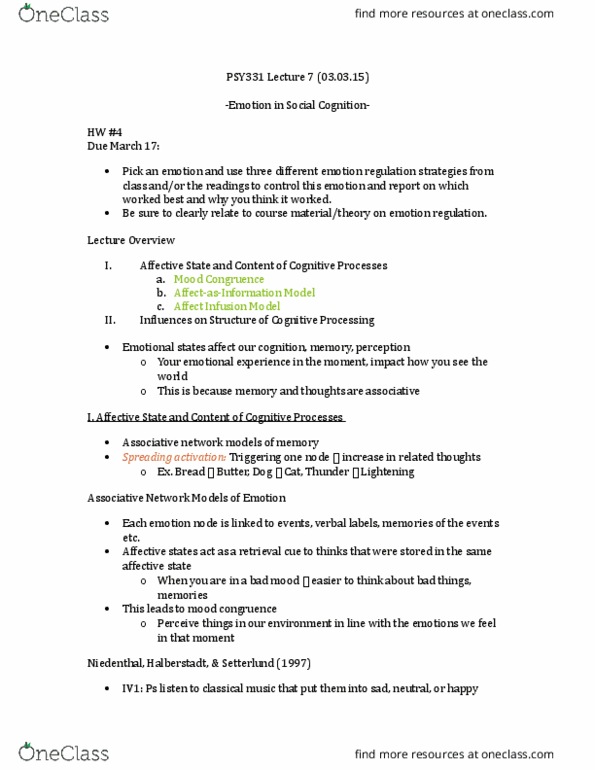 PSY331H1 Lecture Notes - Lecture 7: Spreading Activation, Increment And Decrement Operators, Visual Thinking thumbnail