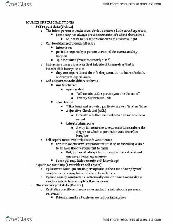 PSYB30H3 Chapter Notes - Chapter 2: Functional Magnetic Resonance Imaging, Rorschach Test, Inter-Rater Reliability thumbnail