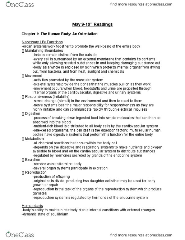 BIOM 2000 Chapter Notes - Chapter 1: Alpha Helix, Bile Acid, Adenosine Triphosphate thumbnail