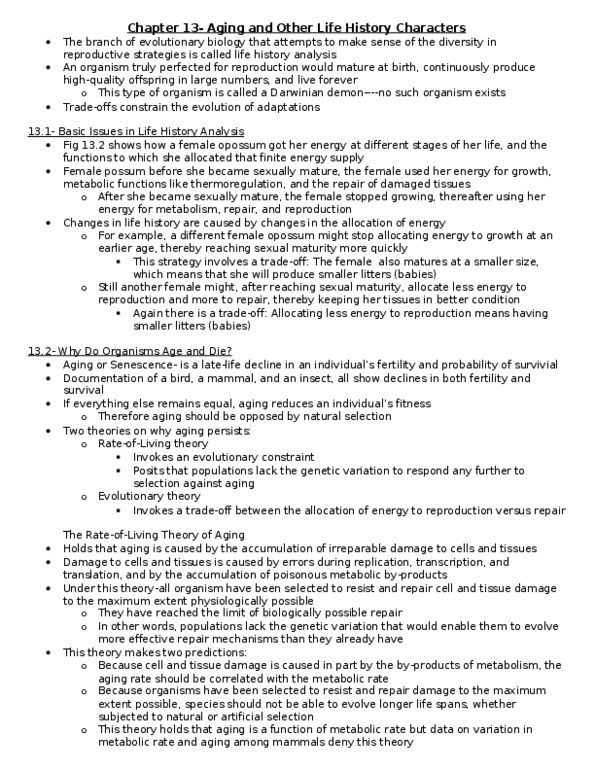 BIOL 2010 Lecture Notes - Selective Breeding, Life Time Fitness, Thermoregulation thumbnail