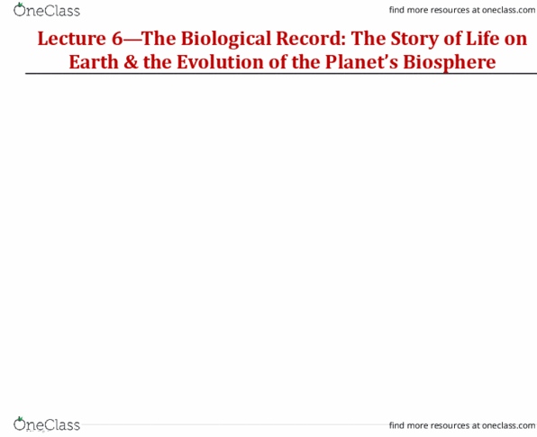 EESA06H3 Lecture Notes - Lecture 6: Geologic Time Scale, Cambrian Explosion, Aragonite thumbnail