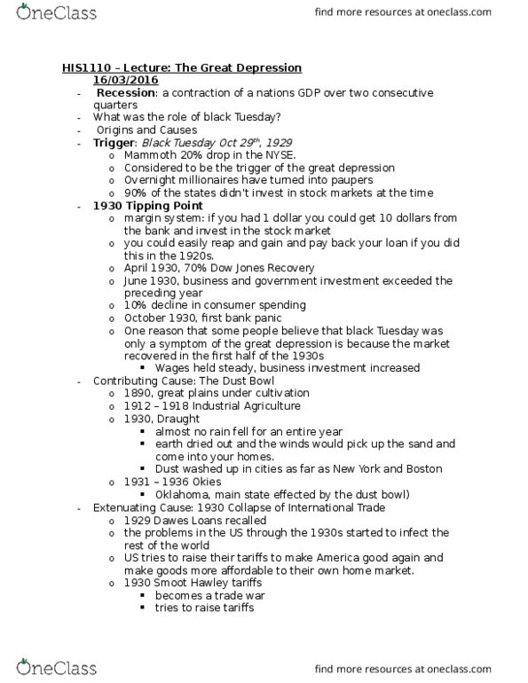 HIS 1110 Lecture Notes - Lecture 6: Boris Iii Of Bulgaria, Financial System, Positive Feedback thumbnail