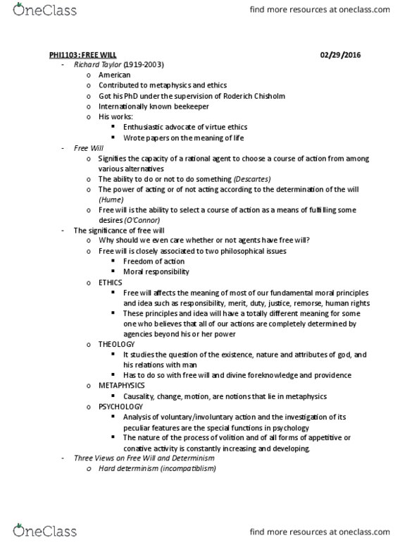 PHI 1103 Lecture Notes - Lecture 13: Group Action, Omniscience, Virtue Ethics thumbnail