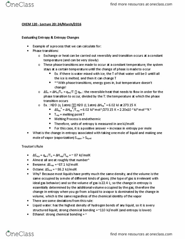 CHEM 120 Lecture Notes - Lecture 20: Axa, Heat Capacity, Phase Transition thumbnail