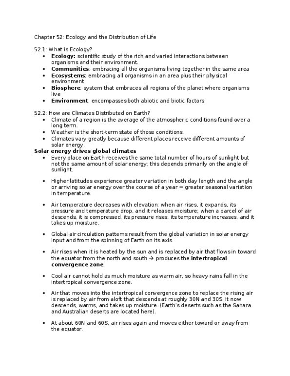 BIOL 1602 Lecture Notes - Intertropical Convergence Zone, Alpine Tundra, Rain Shadow thumbnail