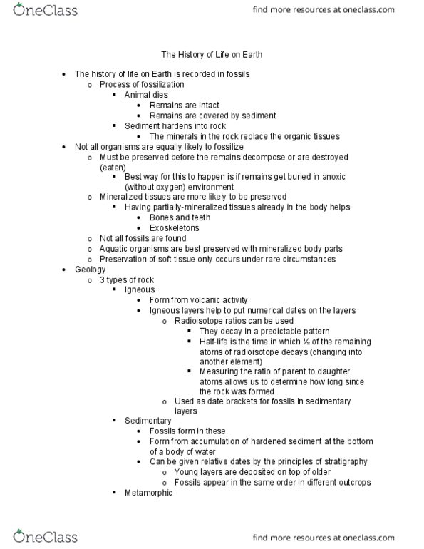 BSC 2010 Lecture Notes - Lecture 23: Mitochondrion, Cytoskeleton, Evolutionary Radiation thumbnail