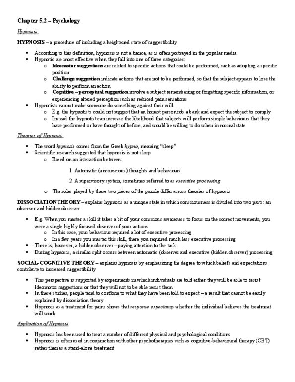 PSYA01H3 Chapter Notes - Chapter 5.2: Prefrontal Cortex, Amygdala, Brainstem thumbnail