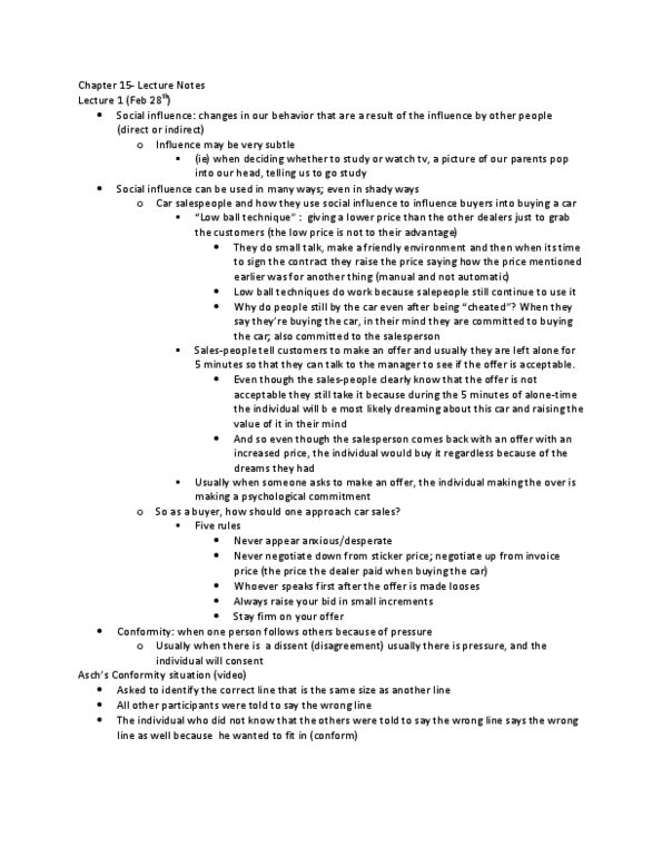 PSYA02H3 Lecture Notes - Social Influence, Finger Snapping, Nonverbal Communication thumbnail