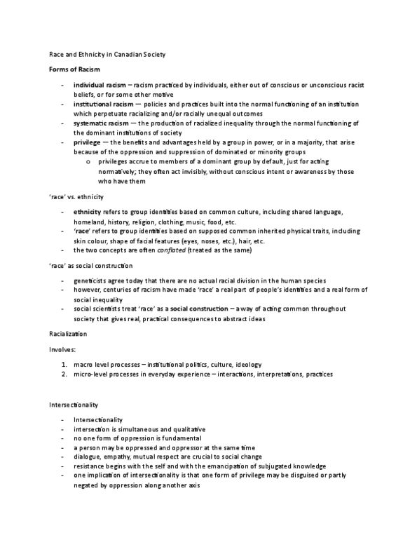 SOC 507 Lecture Notes - Lecture 2: White Supremacy, Brian Mulroney, Credentialism And Educational Inflation thumbnail