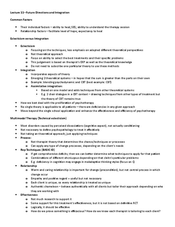 PSYC36H3 Lecture Notes - Lecture 11: Eurocentrism, Dream Interpretation, Systematic Desensitization thumbnail