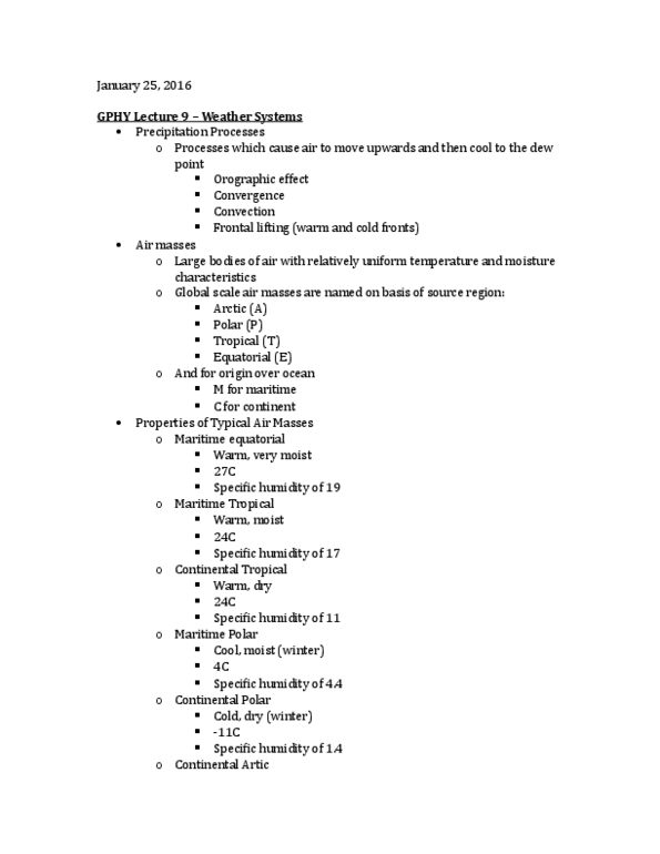 GPHY 102 Lecture 9: GPHY102 Notes 9 thumbnail