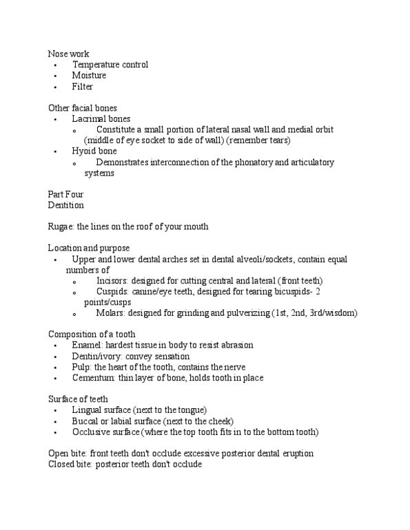 CGSC378 Lecture Notes - Lecture 13: Salivary Gland, Micrognathism, Vocal Tract thumbnail