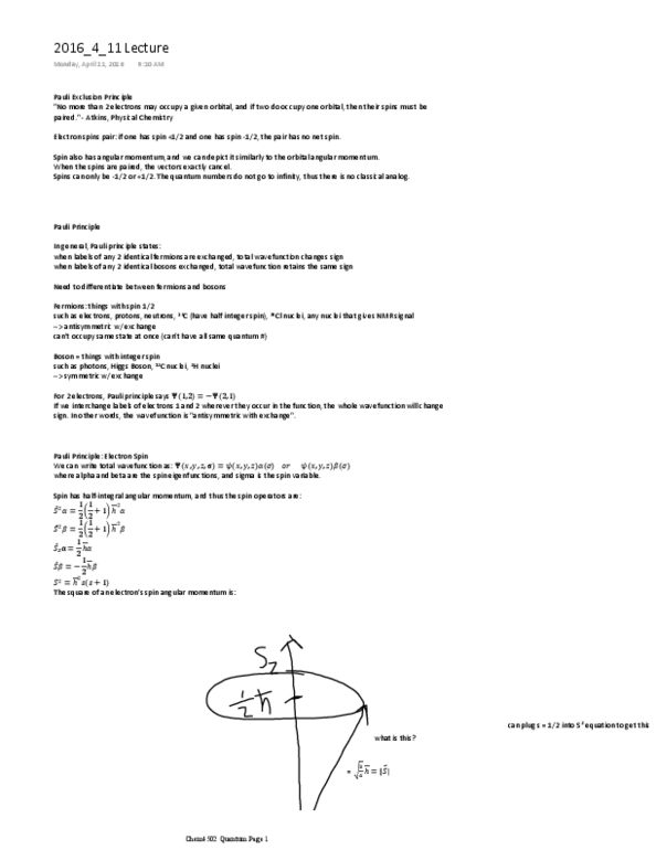 CHEM 4502 Lecture Notes - Lecture 29: Electronvolt, Term Symbol, Euclidean Vector thumbnail