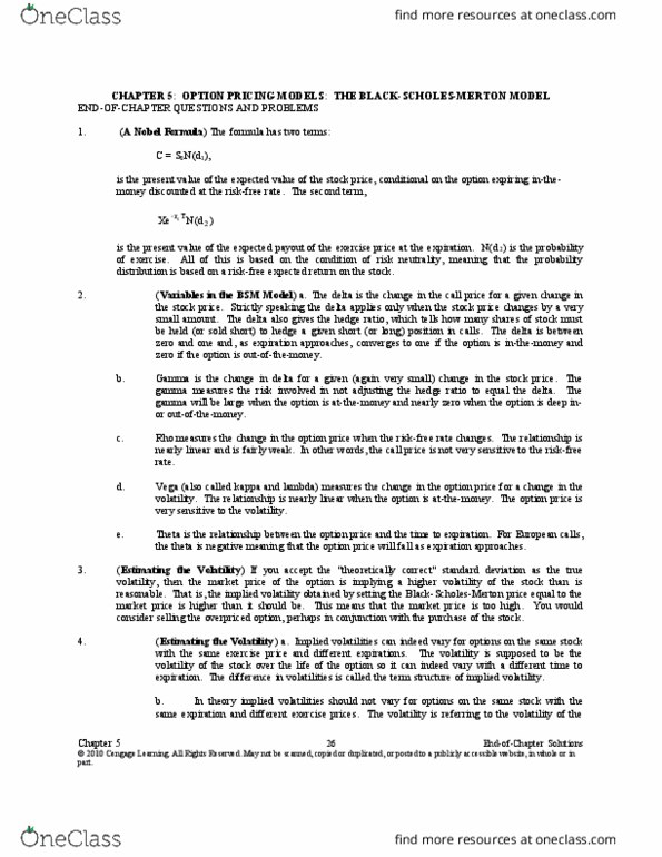 FIN 401 Lecture Notes - Lecture 5: Stock Split, Delta Neutral, Implied Volatility thumbnail