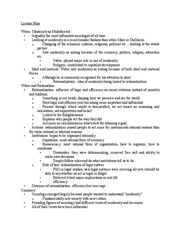 SOCI 210 Lecture Notes - Lecture 9: George Herbert Mead, Total Institution, Symbolic Interactionism thumbnail