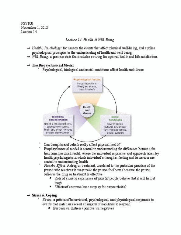 PSY100H1 Lecture Notes - Lecture 14: Binge Eating, Socioeconomic Status, Bulimia Nervosa thumbnail