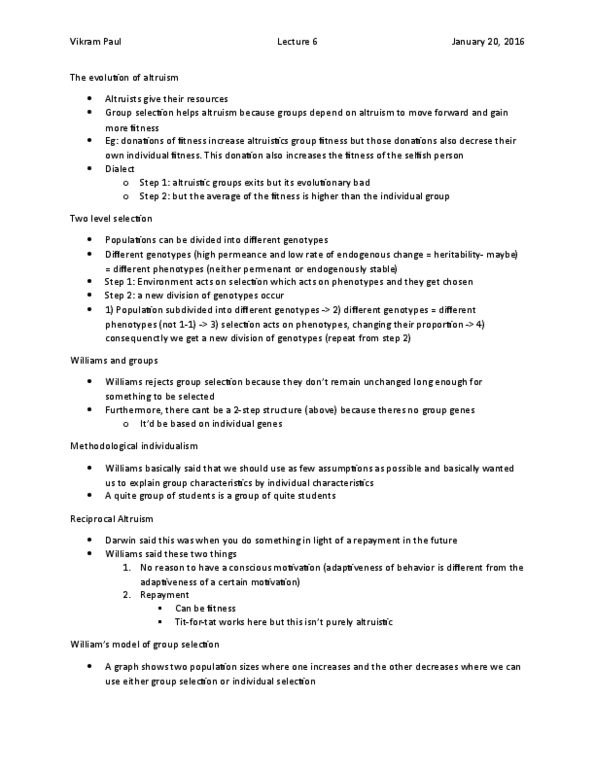 PHL357H5 Lecture Notes - Lecture 6: Methodological Individualism, 2-Step Garage, Heritability thumbnail