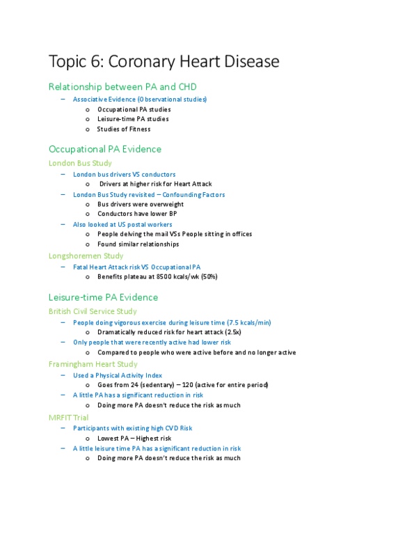 KINESIOL 1C03 Lecture Notes - Lecture 6: Blood Pressure, Atherosclerosis, Homocysteine thumbnail