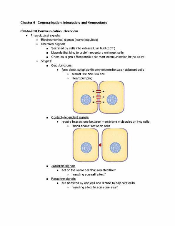 BISC276 Lecture Notes - Lecture 6: Cyclic Adenosine Monophosphate, Neurotransmitter thumbnail