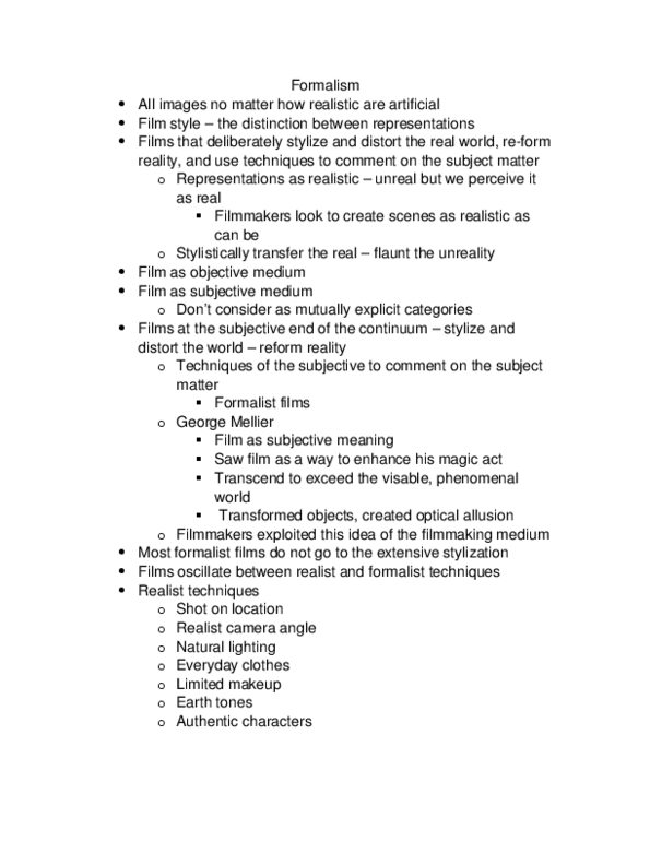 Film Studies 1020E Lecture Notes - Lecture 13: Dada, Authoritarianism, Aestheticism thumbnail