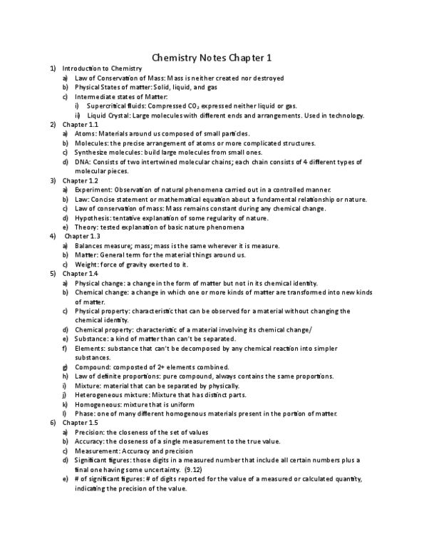 CHEM 130 Chapter Notes - Chapter 1: Significant Figures, Scientific Notation, Fokker E.Ii thumbnail