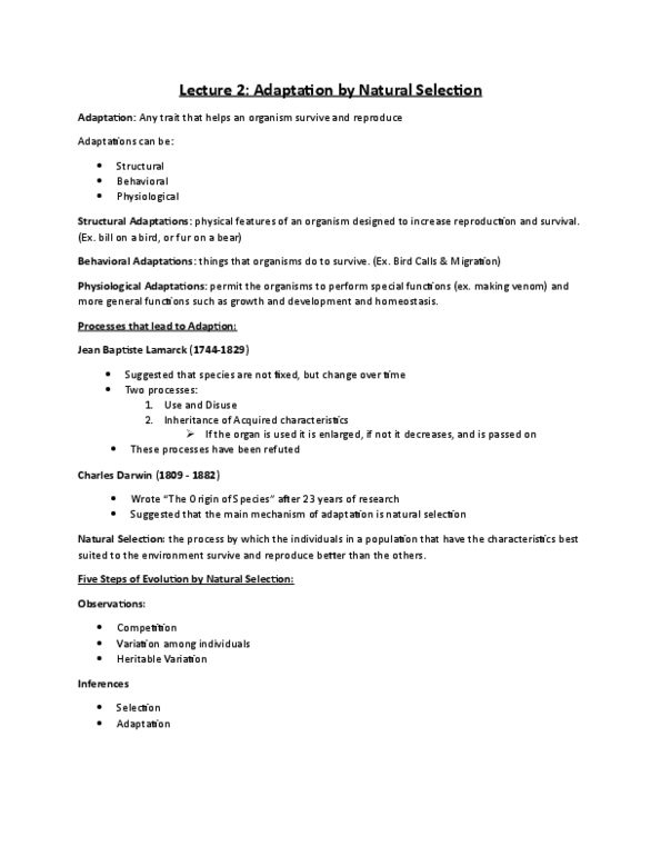 BISC 102 Lecture Notes - Lecture 2: Harold Urey, Synapsis, Metaphase thumbnail