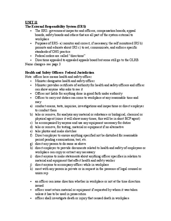 OHS 208 Lecture Notes - Lecture 11: Endangerment, Hinder, Safety Data Sheet thumbnail