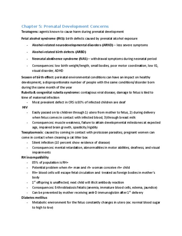 KINE 3340 Chapter Notes - Chapter 5-6: Water Intoxication, Suzuki Method, Stillbirth thumbnail